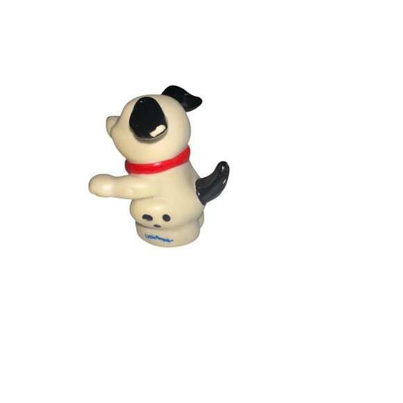 Fisher Price Little People Spotted Puppy Dog Bandana Black Spots House Farm 2001 - Picture 2 of 4